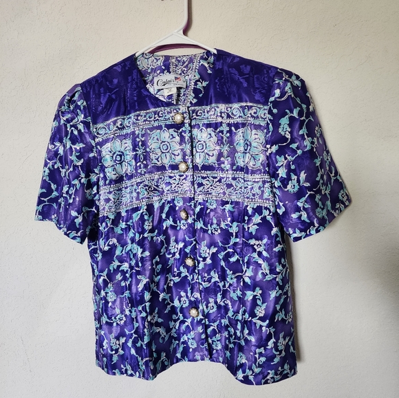 Vtg Petite blouse - Picture 1 of 7